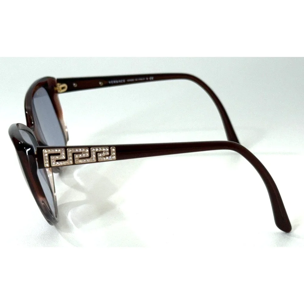 Versace 4264-B 57016 Sunglasses Frames Only, Brown Greca, 140mm, Made In Italy